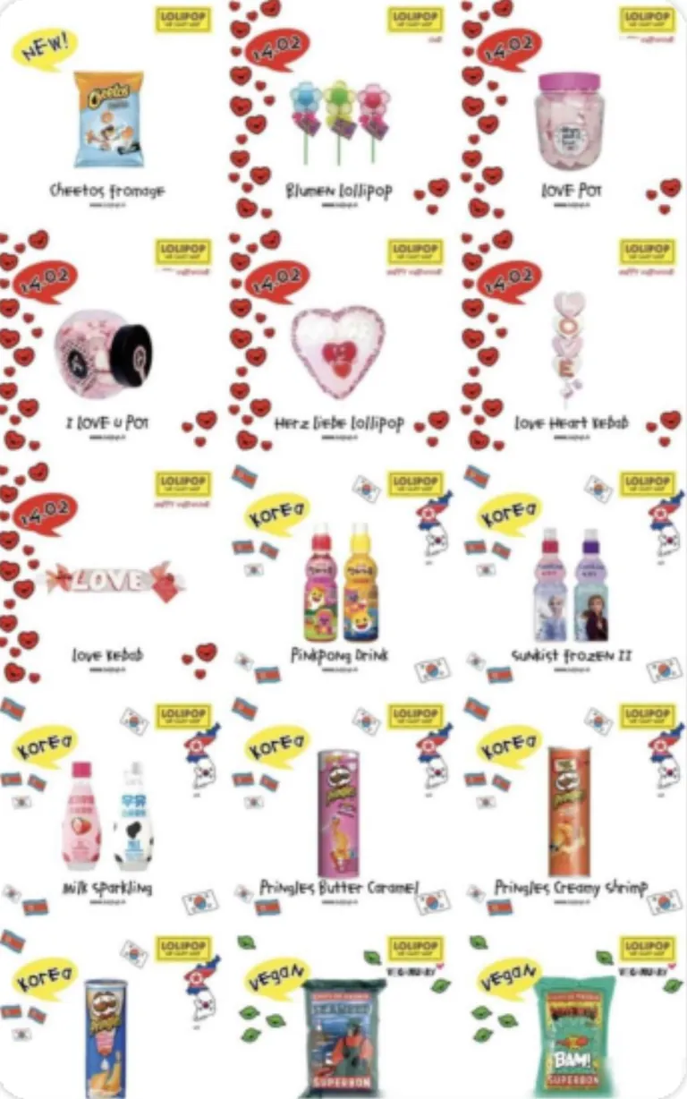 Lolipop Instagram feed before the rework, inconsistent posts.