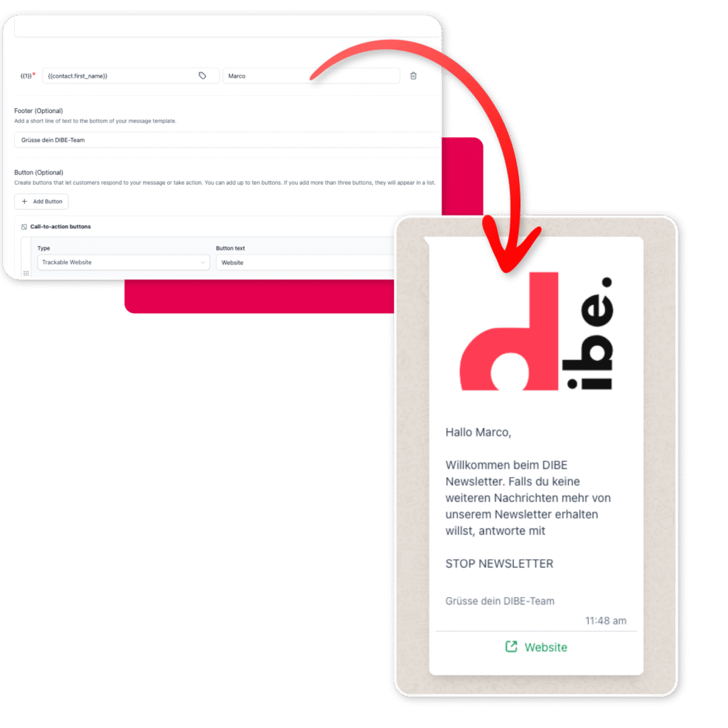 Whatsapp Newsletter von Dibe
